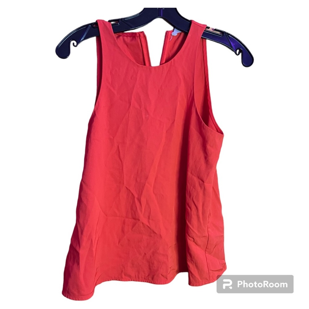 Everlane Tie-Orange Top Cerulean Sleeveless Women’s Size Small Textured Shirt